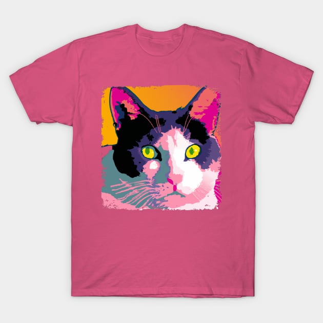 Japanese Bobtail Pop Art - Cat Lover Gift T-Shirt by PawPopArt